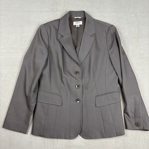 Talbots Blazer Petites Women’s Size‎ 8 Taupe Classic Professional Notched Lapel
